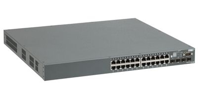 TigerStackâ„¢ Stackable 24-Port 10/100/1000 managed <BR>Layer 3 switch with 4 Gigabit combo ports and 10G uplink slot